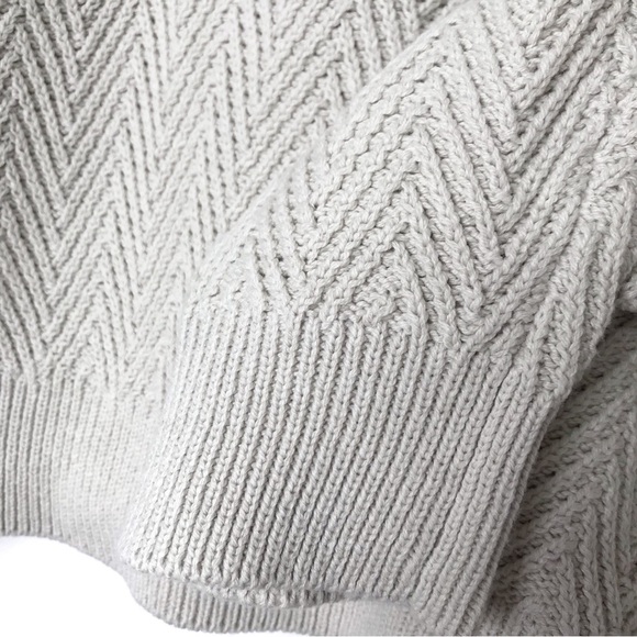 MOD REF Crew Neck Chevron Knit Crop Sweater L - Picture 4 of 8